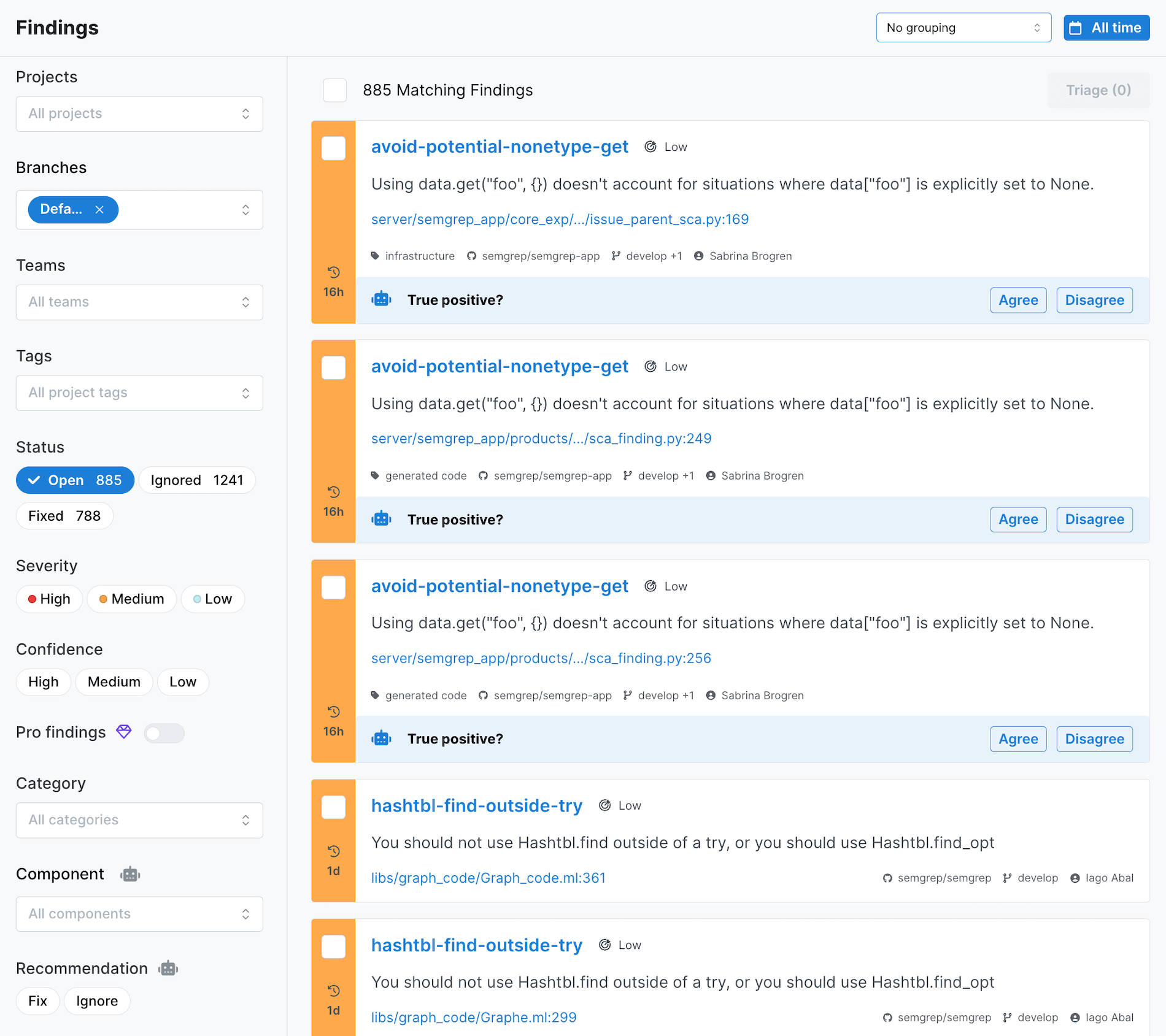 Group by Rule option